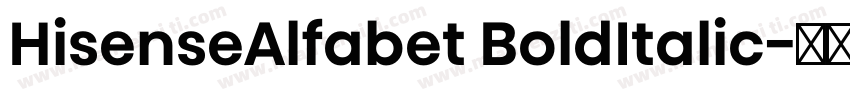 HisenseAlfabet BoldItalic字体转换